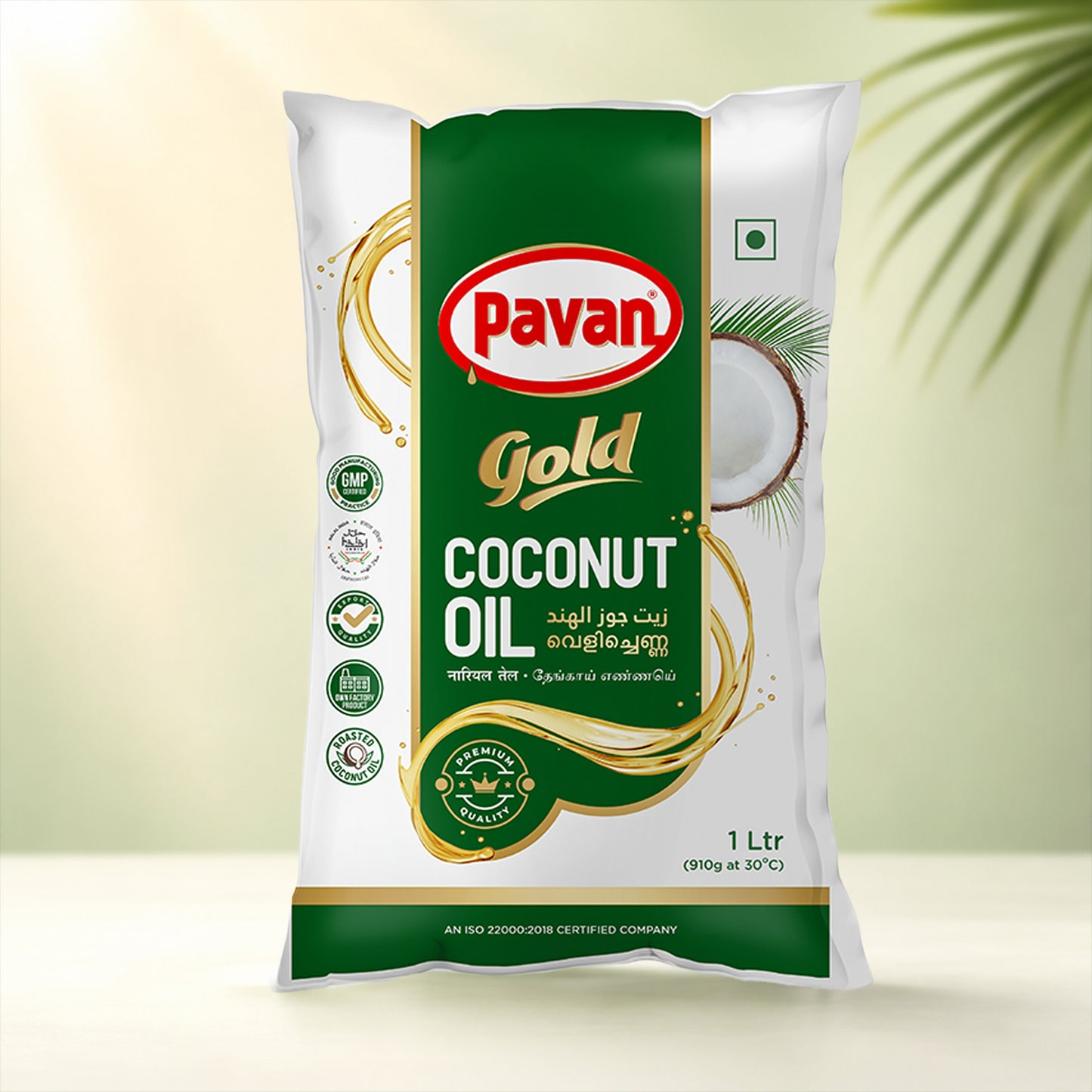 Gold Coconut Oil 1 L Pouch